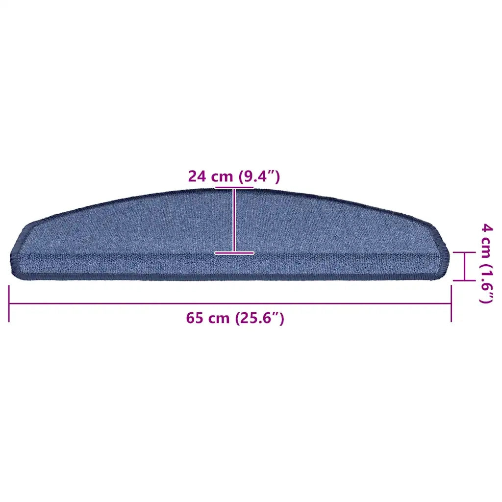 Tappetini per scale 20 pz 65x24x4 cm Blu Semicircolari Grandi 3365796
