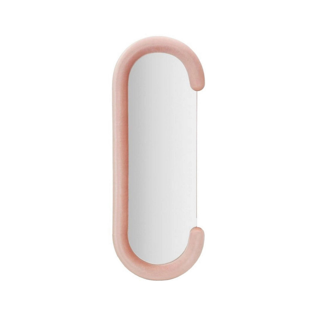 Specchio Shot, Specchiera, Articolo d'arredo a muro, Decorazione con specchio, 60x7 h160 cm, Rosa