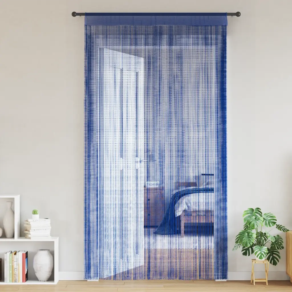 2 Pz Tende a Fili 140x250 cm Blu 132407