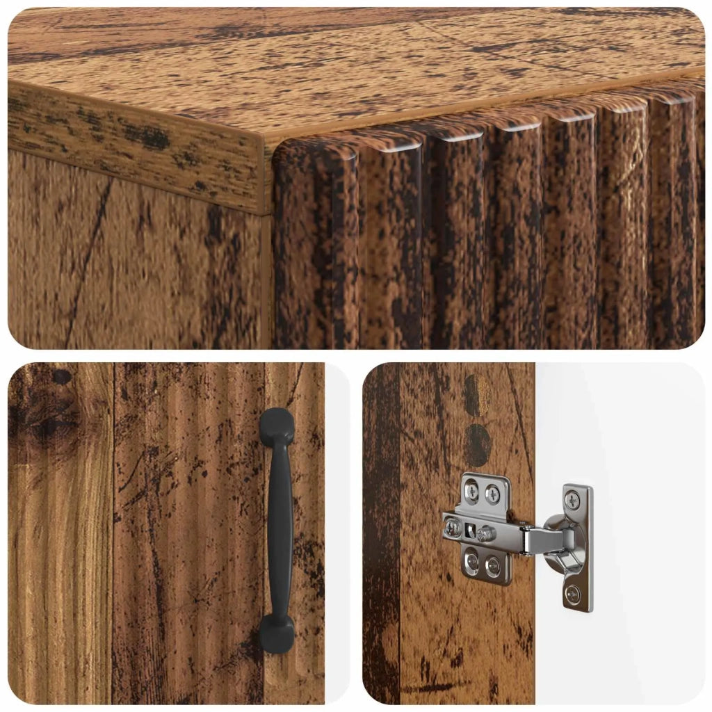 Mobiletto da Bagno HOORN Legno antico 59,5 x 31 x 77 cm 897283