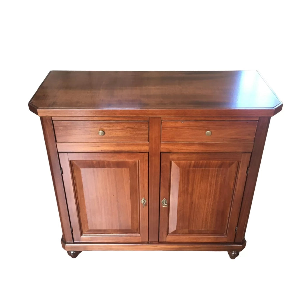 Madia credenza napoletana in legno 2 ante tinta noce 104x43x98 (511) - Mobili 2G