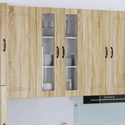 Mobile in vetro da parete LUCCA Rovere Sonoma 60 x 31 x 100 cm