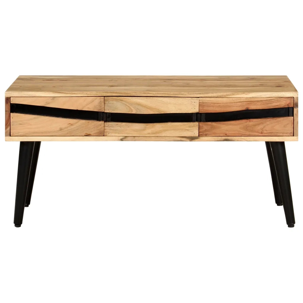 Tavolino da Salotto 88x50x42 cm in Legno Massello di Acacia 322676