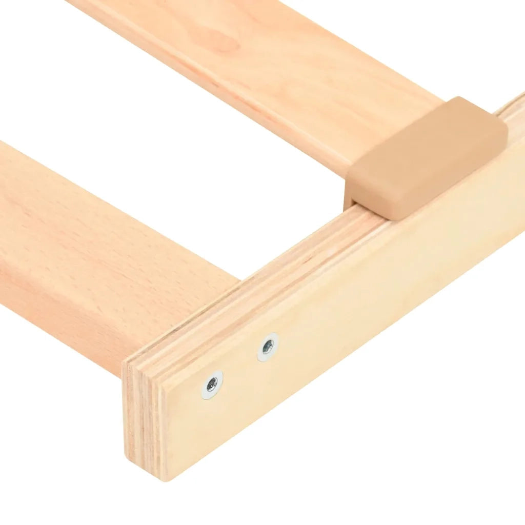 vidaXL Base a doghe Marrone 100 x 190 cm Legno massello di faggio