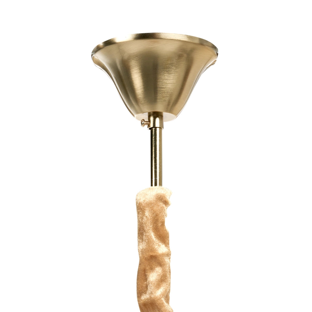 Lampadario in ottone, metallo e cristalli di vetro ⌀ 48 cm Lampada a sospensione stile glamour