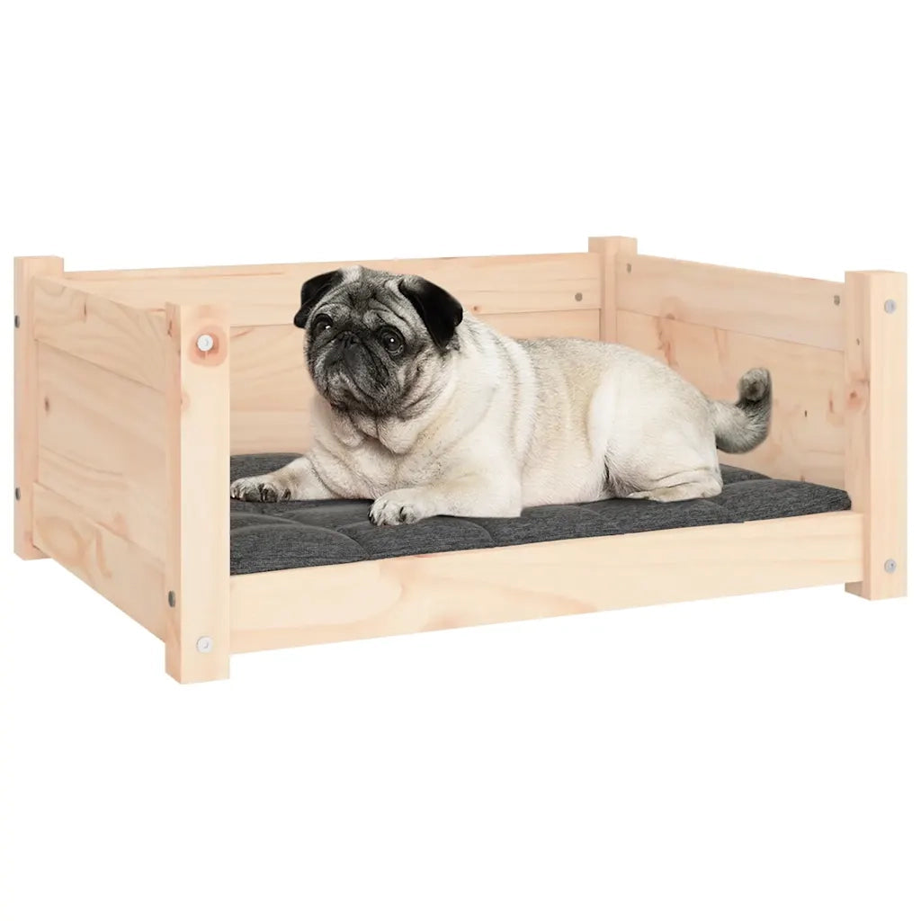 Cuccia per Cani 65,5x50,5x28 cm in Legno Massello di Pino cod mxl 40981