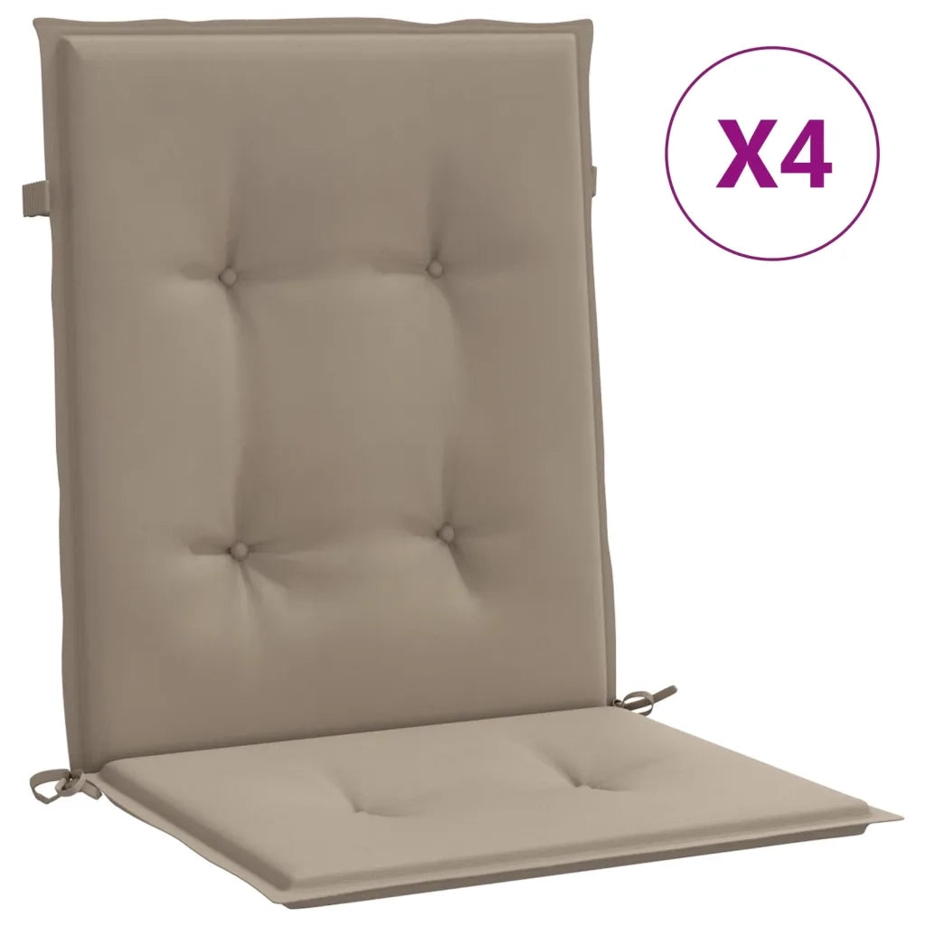 Cuscini per Sedia 4 pz | Cuscini per sedie Tortora 100x50x3 cm in Tessuto Oxford