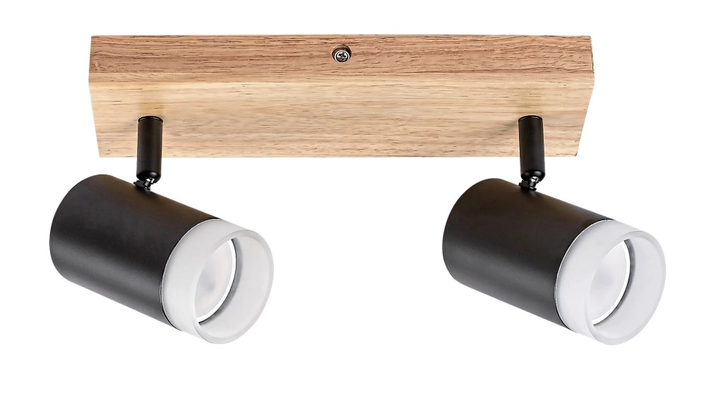 Faretto soffitto Toras rovere/nero 2xGU10 5W Rabalux