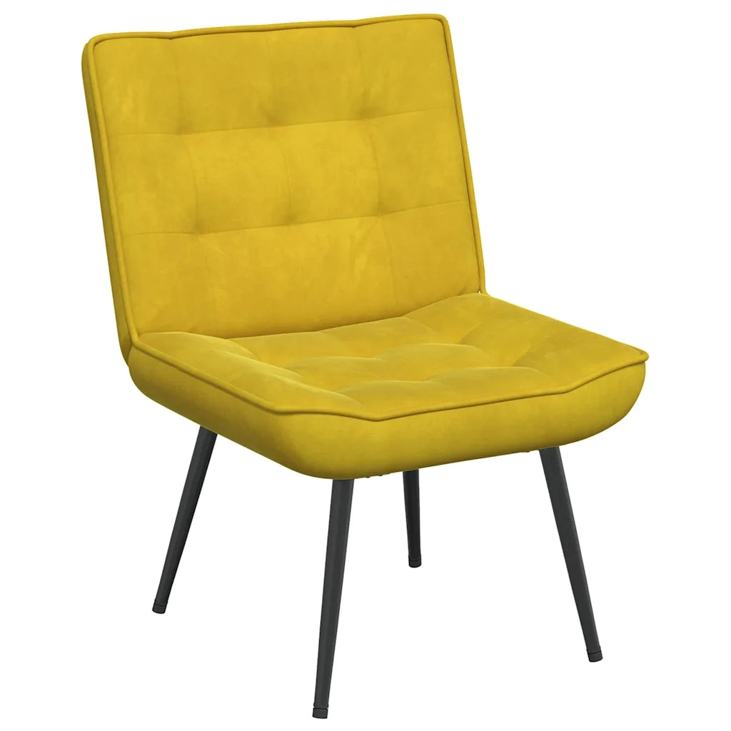 Poltrona Relax-Poltroncina 64x74x84 cm Gialla in Velluto
