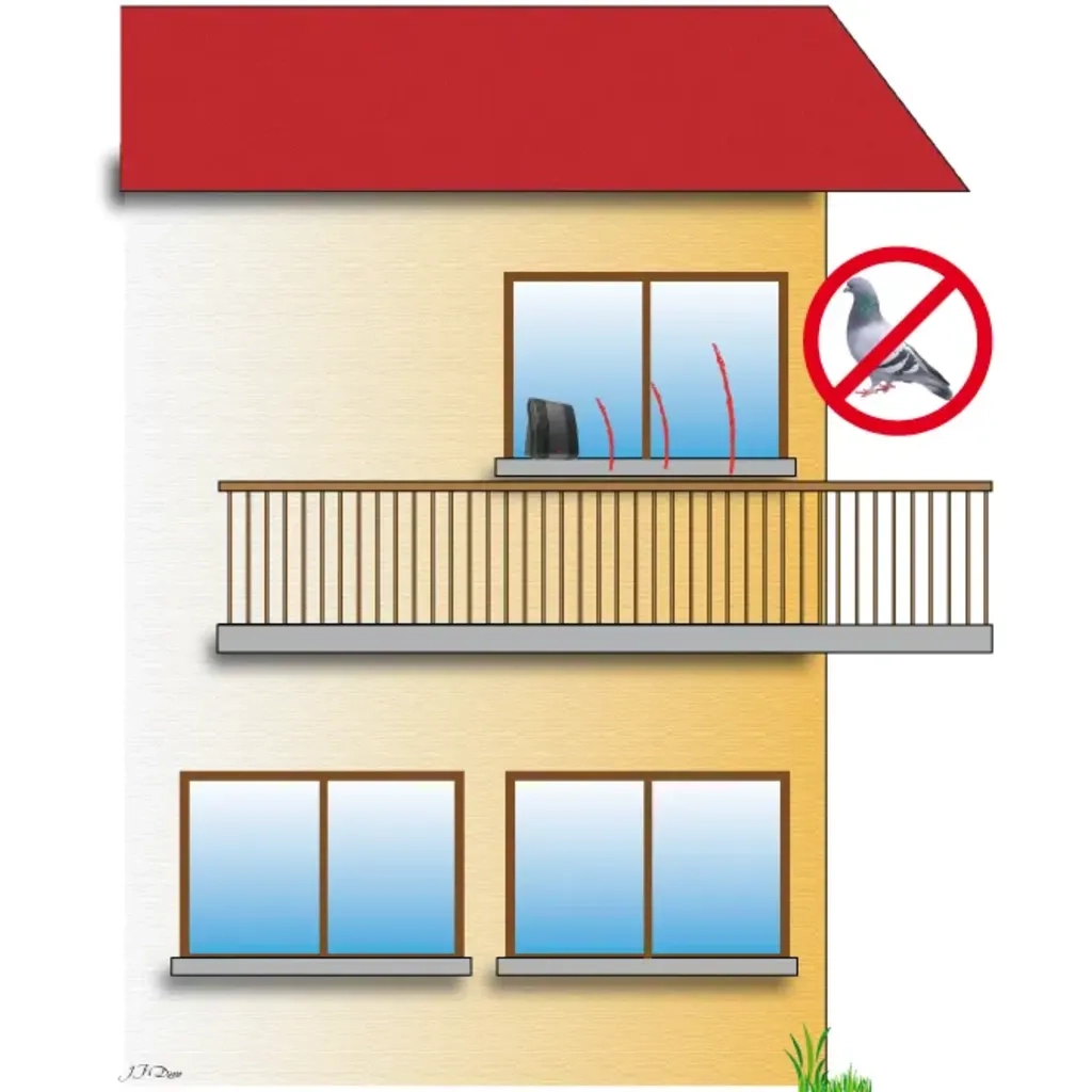 WEITECH Repellente a Ultrasuoni per Uccelli 20-40 m² 428440