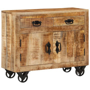 Credenza buffet cassettiera mobile contenitore organizer cucina soggiorno soggiorno 80 x 30 x 65 cm legno massello di mango grezzo marrone 02_0029653