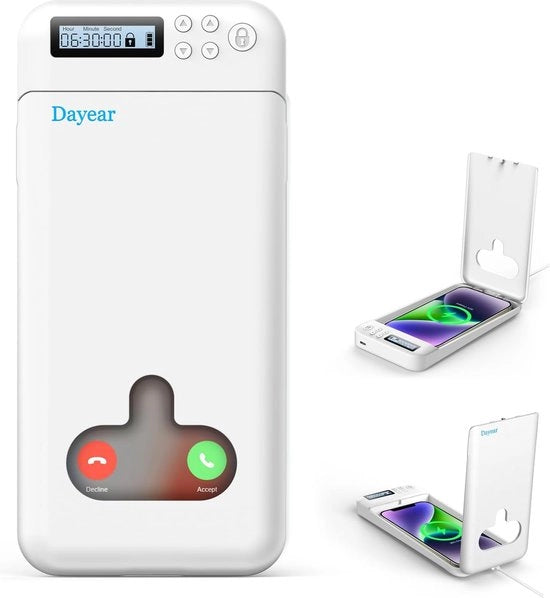 Cassa di Ritardo per Telefoni con Timer di Accesso Self Service per iPhone/Android (Max. 67 pollici) - Aiuta Bambini/Studenti/Adulti a Contenere il Tempo di Utilizzo del Telefono