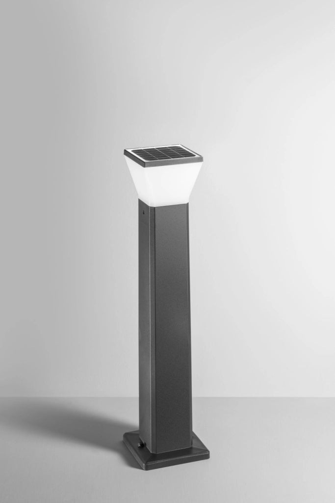 PALO LED MAEVE 2,8W 300LM 2700-6500K 80X14,8X76,6 CM PANNELLO SOLARE E SENSORE CREPUSCOLARE ON-OF