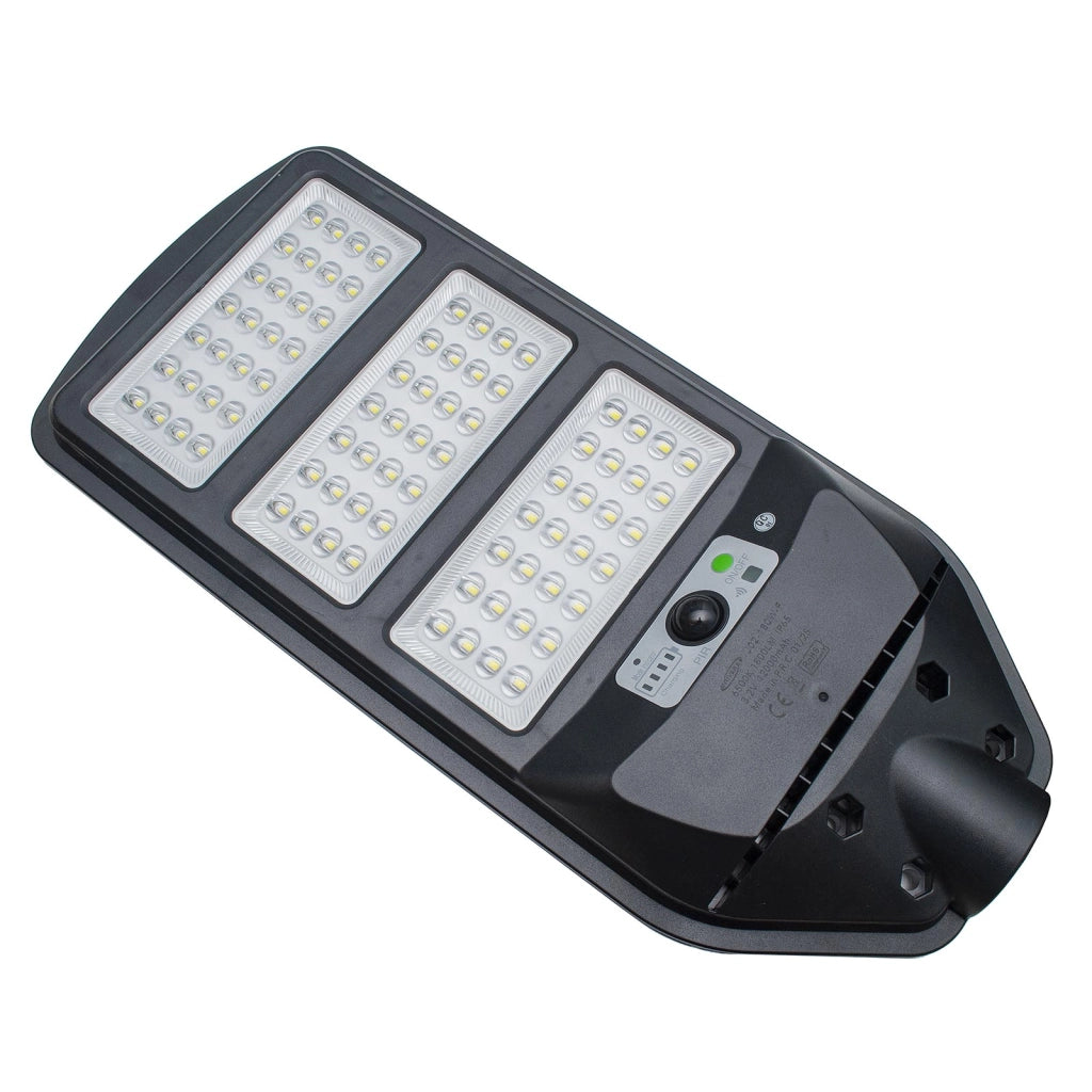 Armatura Stradale Solare LED 180W Sensore Crepuscolare IP65 Pannello Fotovoltaico Luce Sicurezza Viali Giardino Cancello
