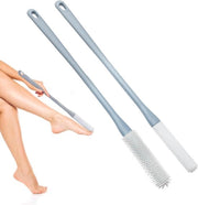 Due spazzole per piedi per doccia e spazzola per il corpo con manico lungo - spazzola per il corpo