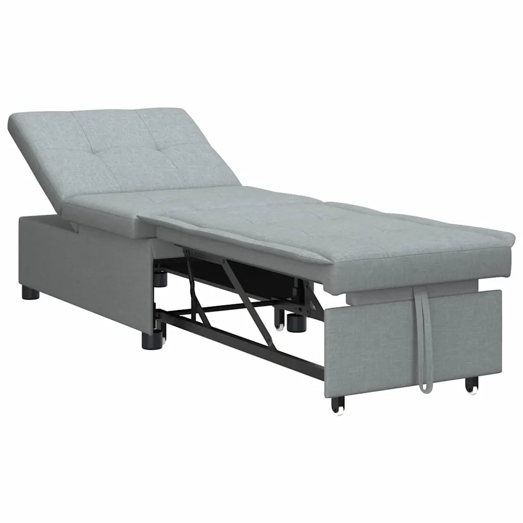 vidaXL Divano letto Grigio chiaro 194 x 67 x 37 cm Tessuto