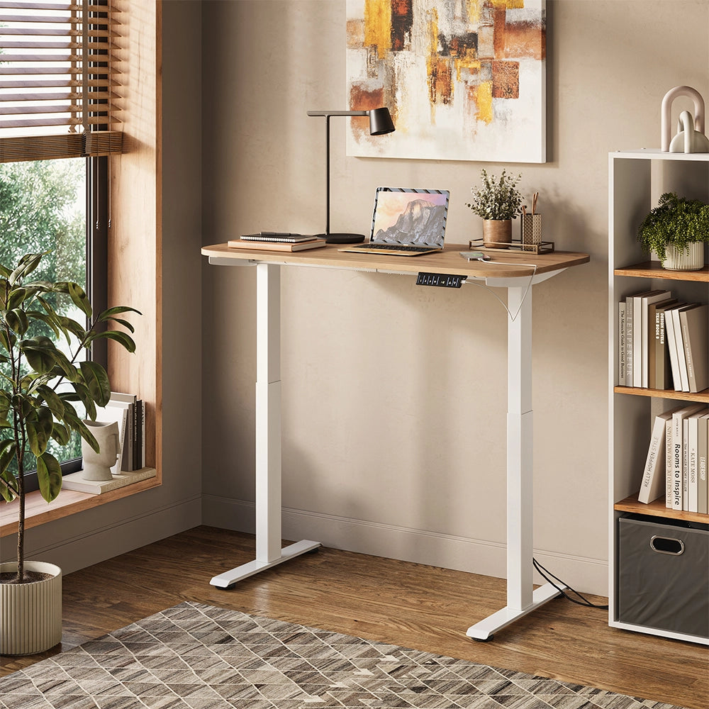 Vicco Scrivania Bianco/Artisan 120 x 60 cm 2 motori