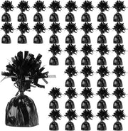 Peso per pallone 170 g - 50 pezzi - Nero - Peso per pallone al Helio - Alluminio/Cemento - 5 x 9 cm - Peso per pallone