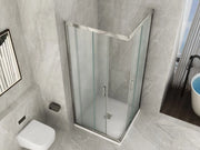 Box doccia Cristallo 6 mm OPACO  apertura Angolare Scorrevole Reversibile - Misura: 90 x 100 x h190 cm