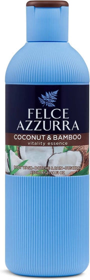 SET 6 FELCE AZZURRA BAGNODOCCIA COCCO E BAMBOO PROFUMO FRESCO 650 ML IDRATA LA PELLE