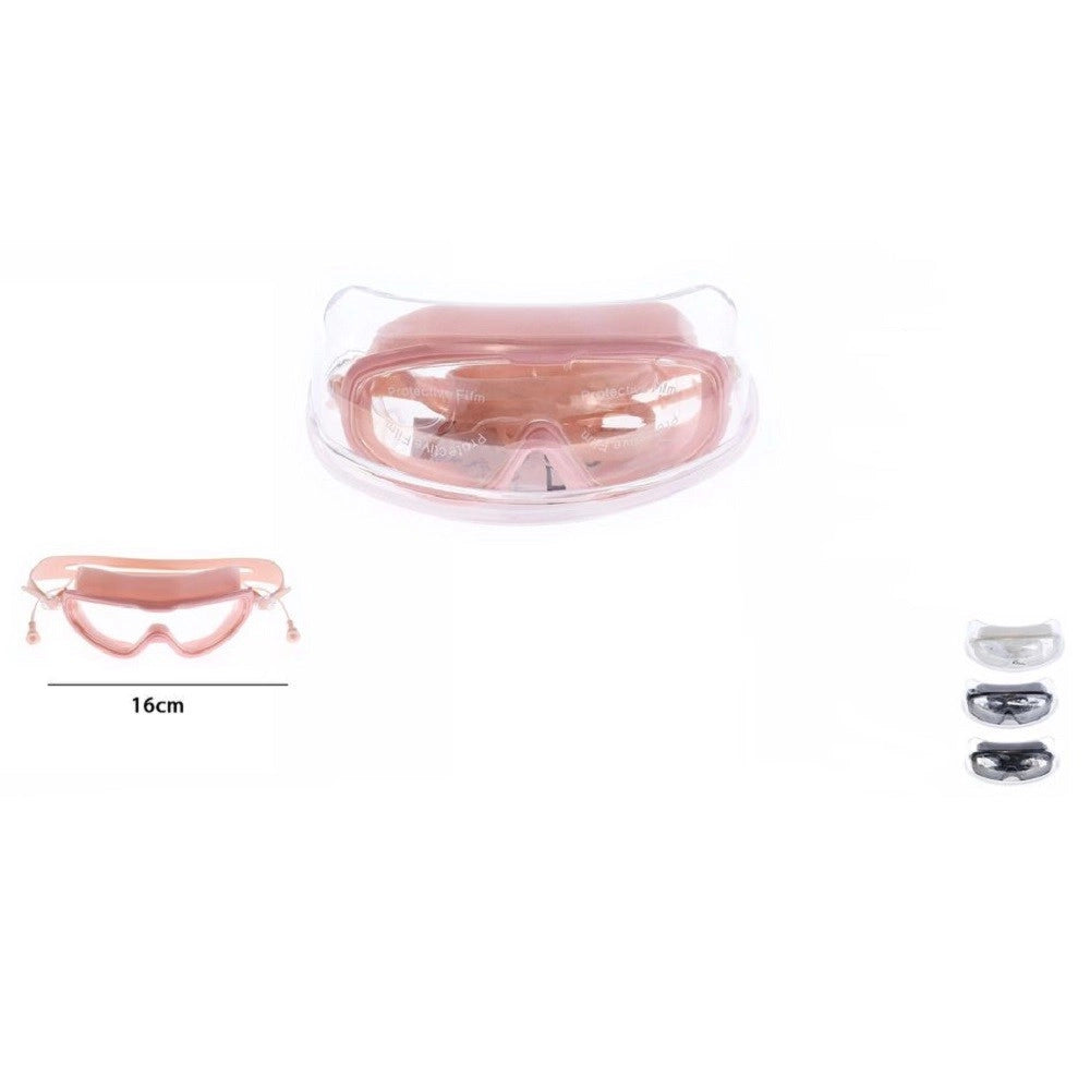 Trade Shop - Maschera Con Tappi Mare Nuoto Piscina Estate Sport Sub Snorkling Occhiali 71568 -