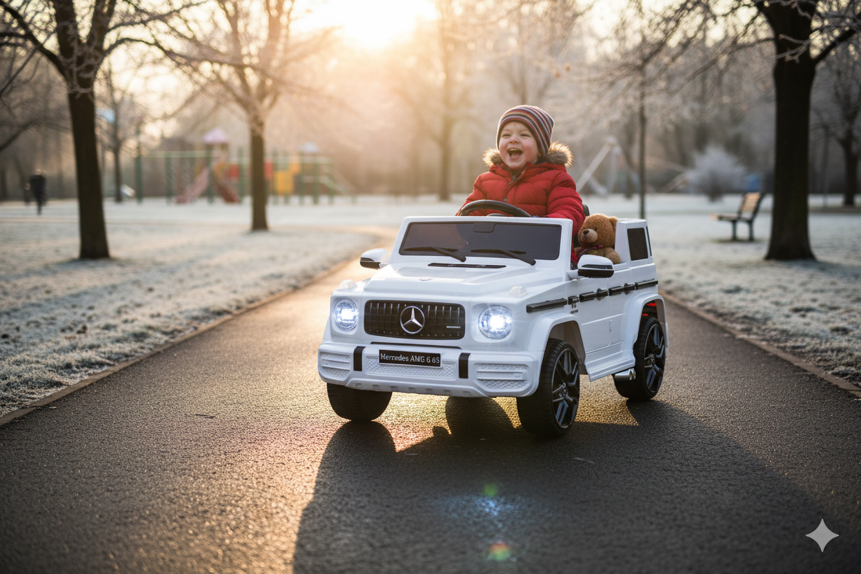 Macchina Elettrica per Bambini 12V con Licenza Mercedes AMG G 63 Bianca