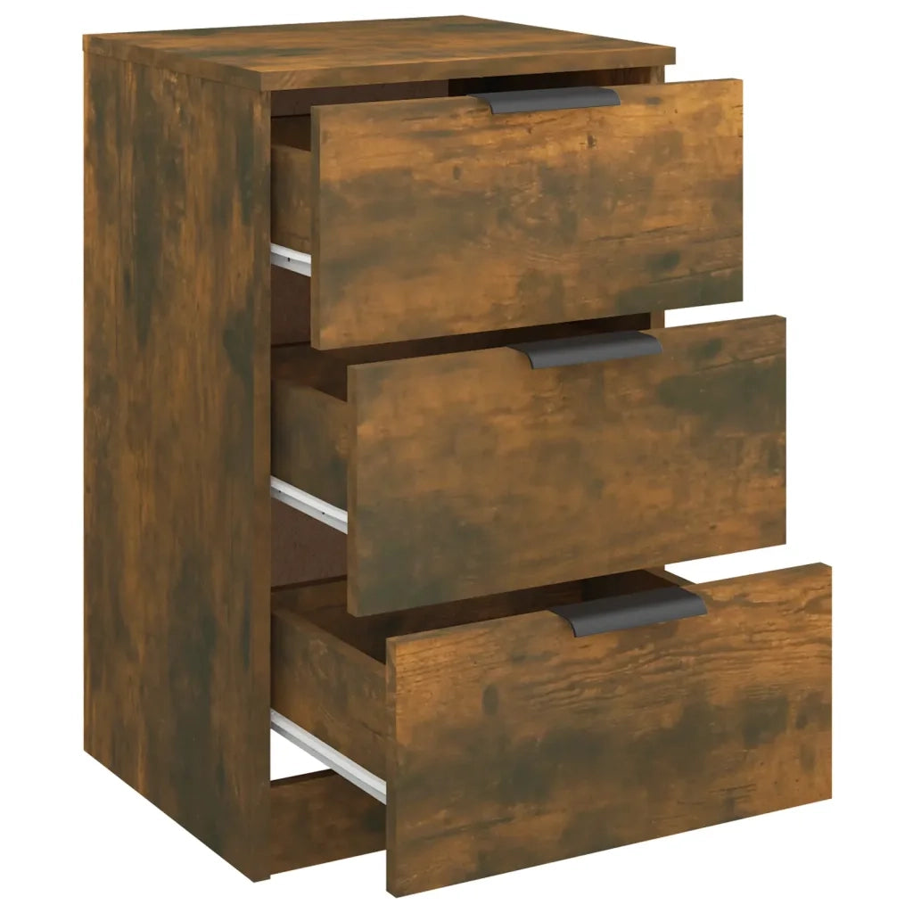 Comodino | Armadio da Notte | Mobiletto da notte Rovere Fumo 40x36x65 cm