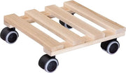 Supporto per Vasi in Legno Solido FSC - Dimensioni 25 x 25 x 8 cm - Capacità di Carico 100 kg - Prodotto in UE