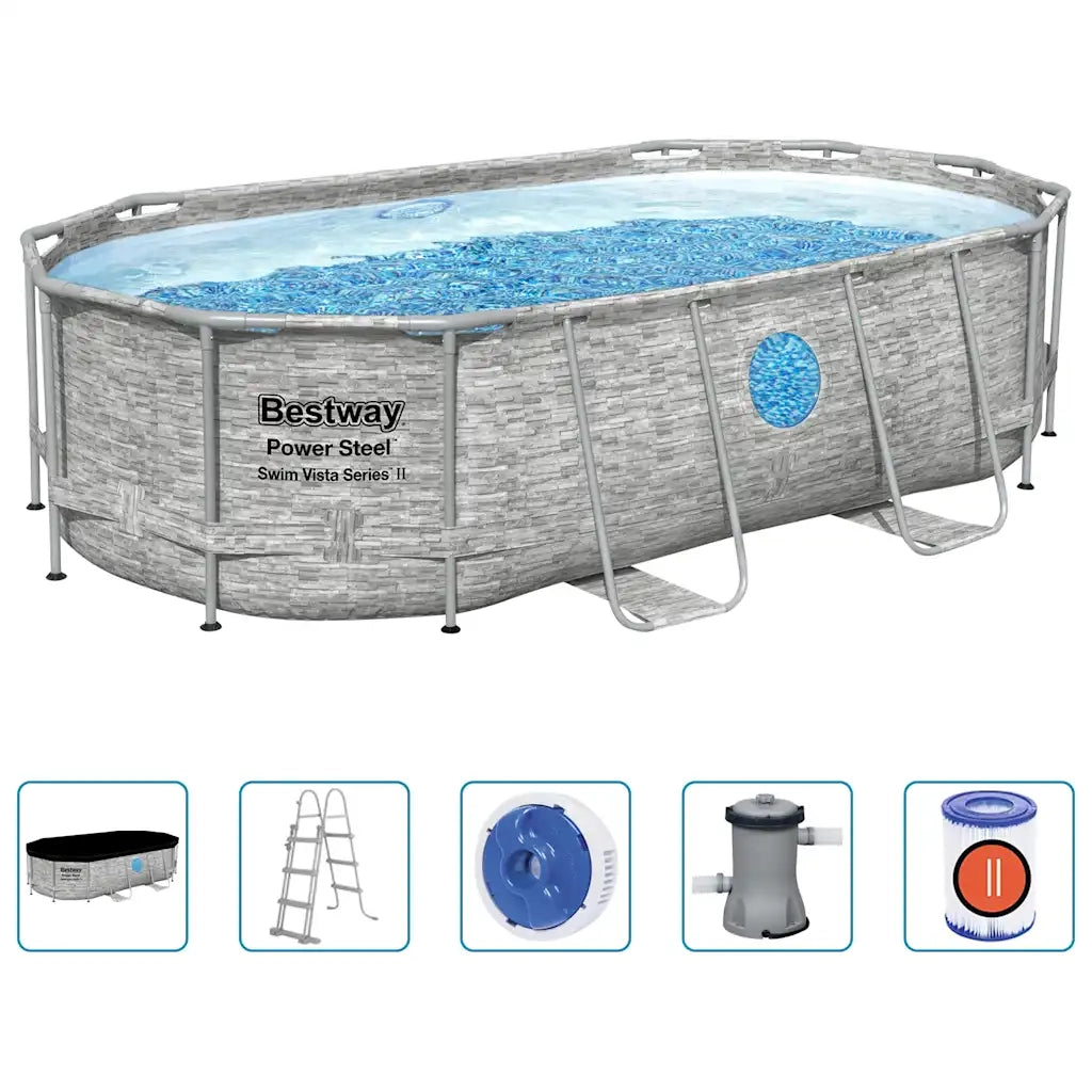 Bestway Set Piscina Power Steel 427x250x100 cm 93329
