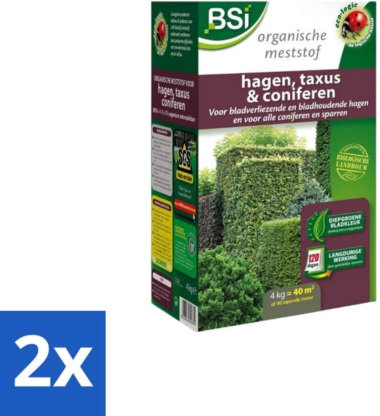 Materia di Cottura per Taxus e Conifere - Forte Crescita e Foglie Azzurrastre - 4 kg (40 m²) - Pacchetto Economico - 2 pezzi