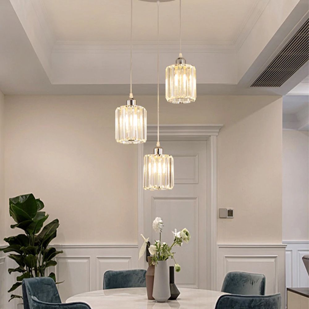 Lampada Da Soffitto Cristallo Argento APP510-3CPR