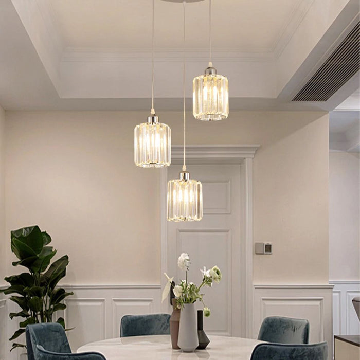 Lampada Da Soffitto Cristallo Argento APP510-3CPR