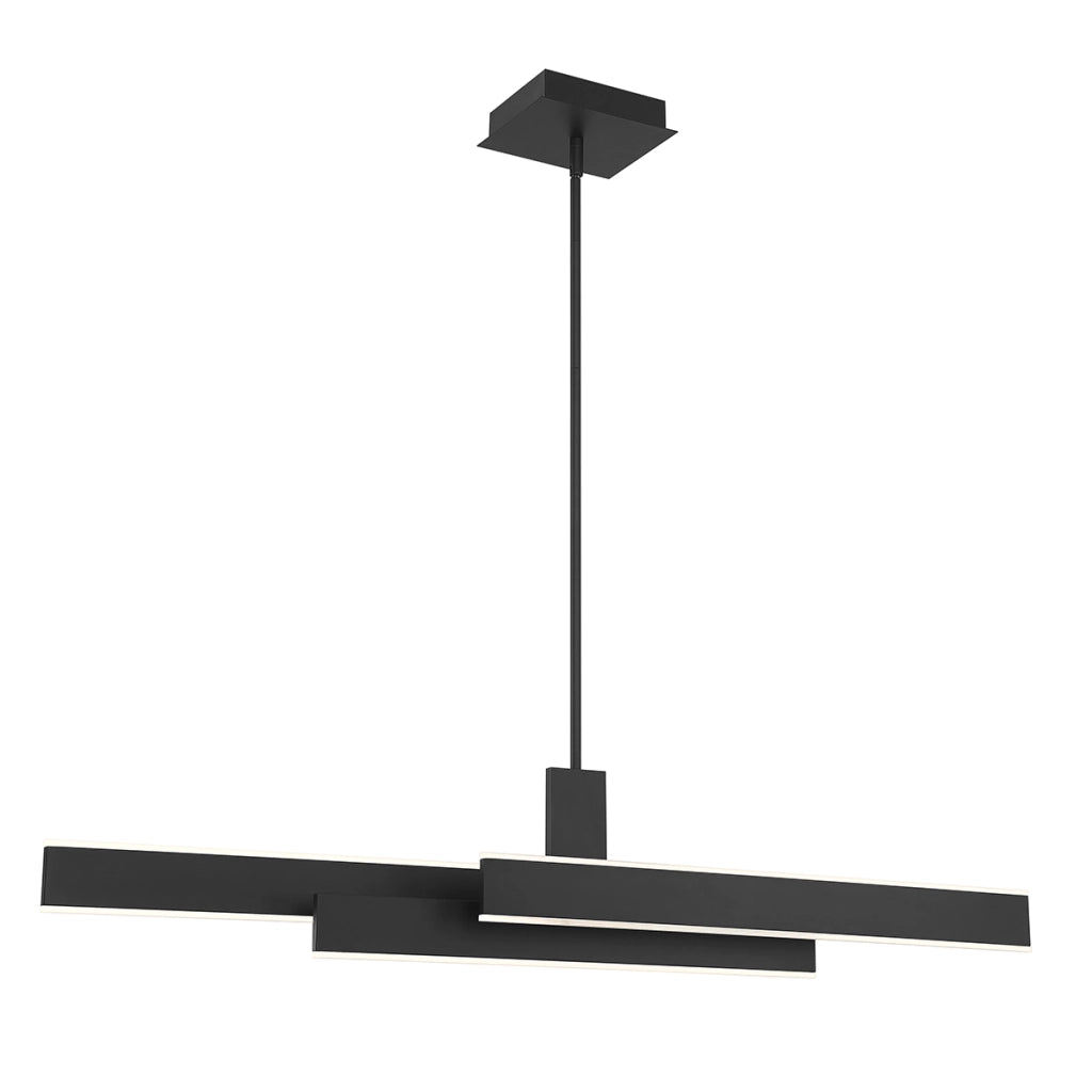 Lampada a sospensione Cameno nera LED 74W 114cm 3000K