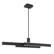 Lampada a sospensione Cameno nera LED 74W 114cm 3000K