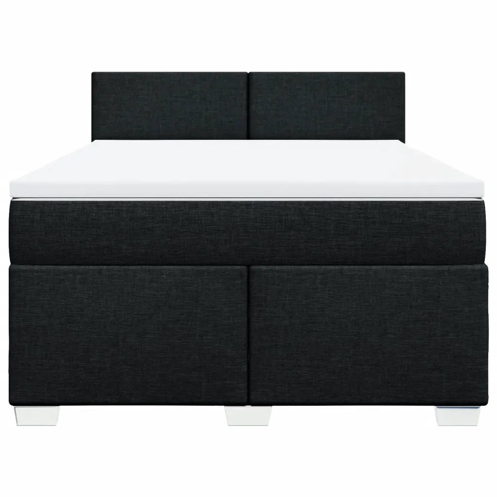 Giroletto a Molle con Materasso Nero 140x200 cm in Tessuto 3285906