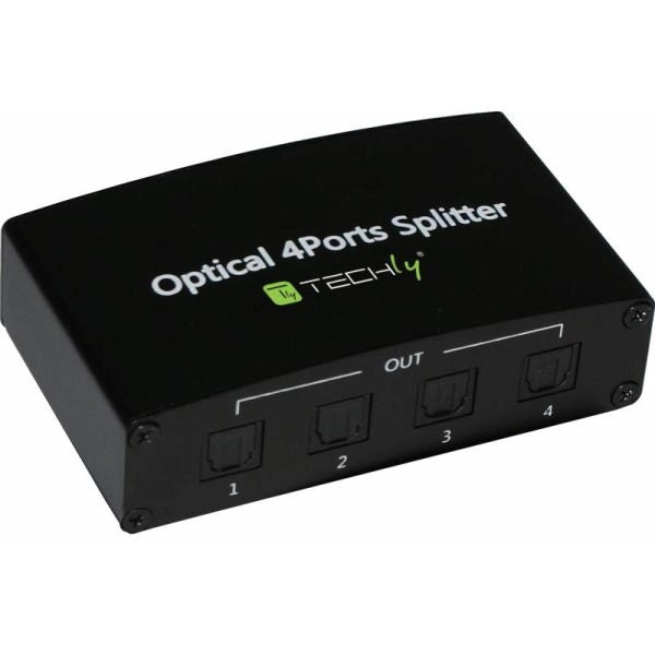 Techly >splitter audio digitale toslink 4 porte idata tos-sp4 - 025855