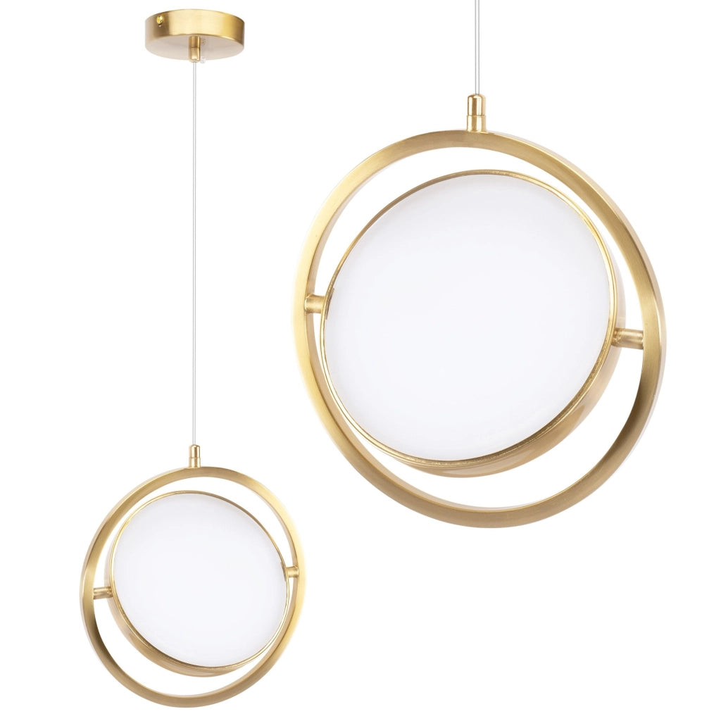 Lampada A Sospensione Led App1791-cp Gold Brush