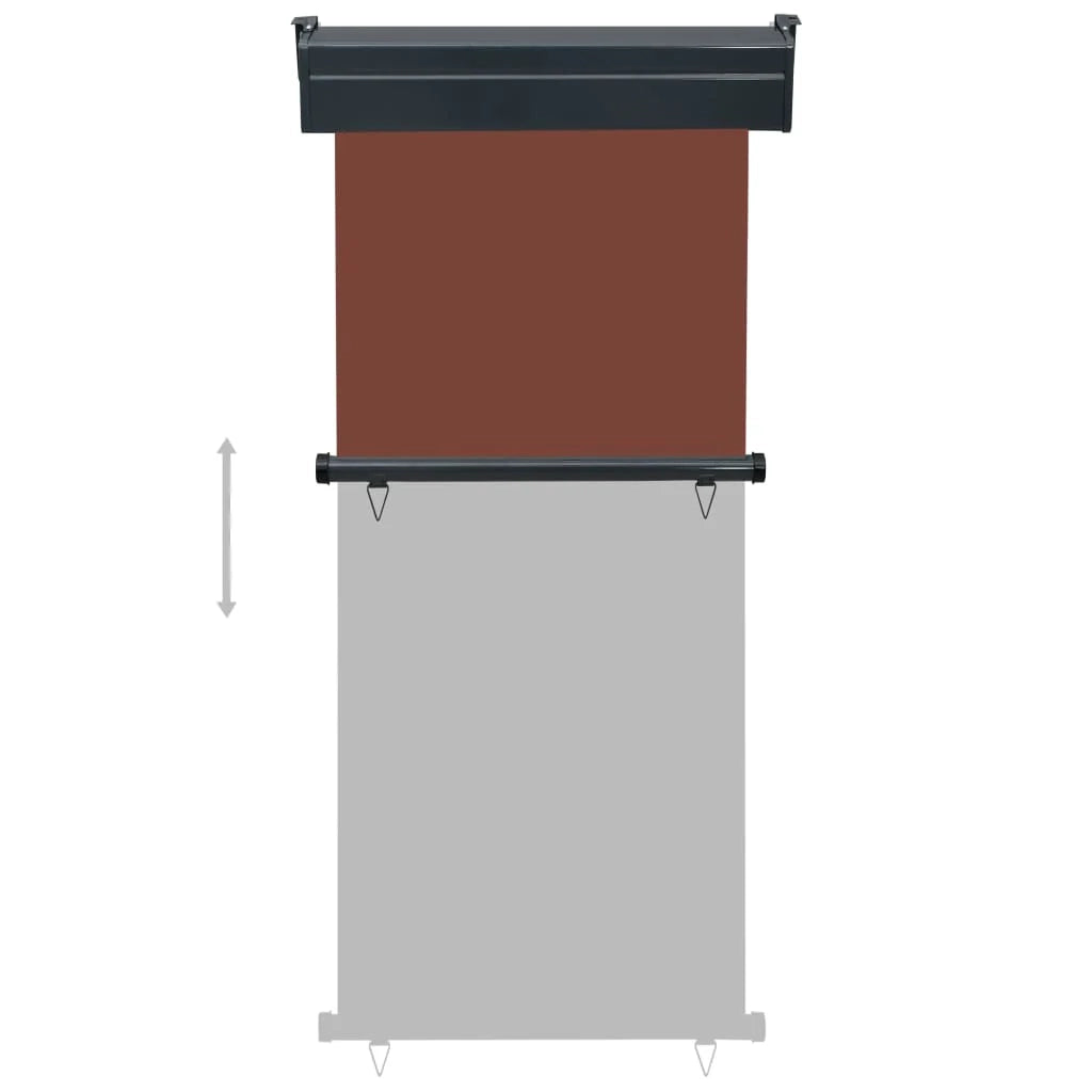 Tenda da sole laterale retrattile/schermo protettivo per patio giardino terrazza balcone 80 x 250 cm marrone 02_0007041
