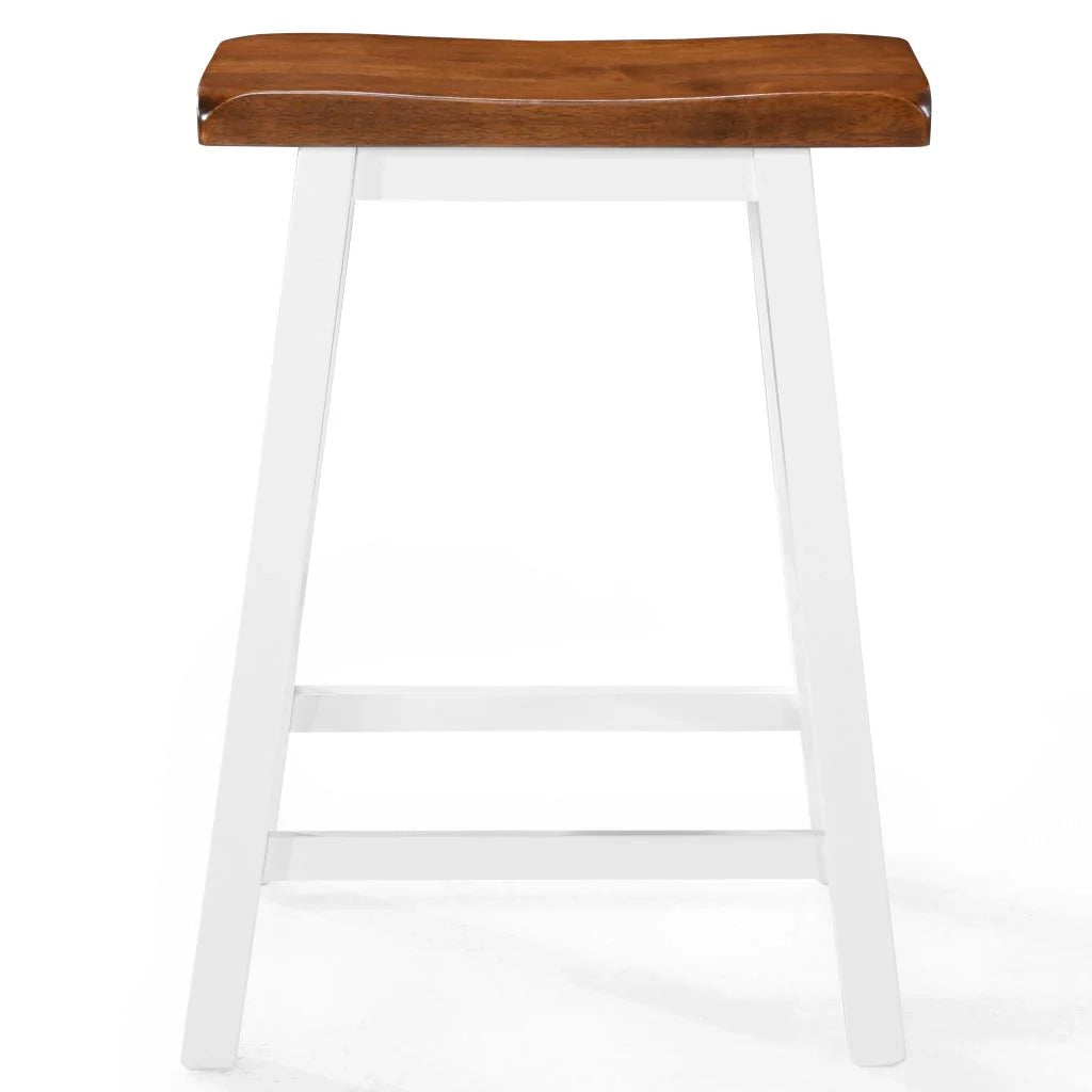 Set di due sgabelli da bar di design seduta in legno massello 1202055