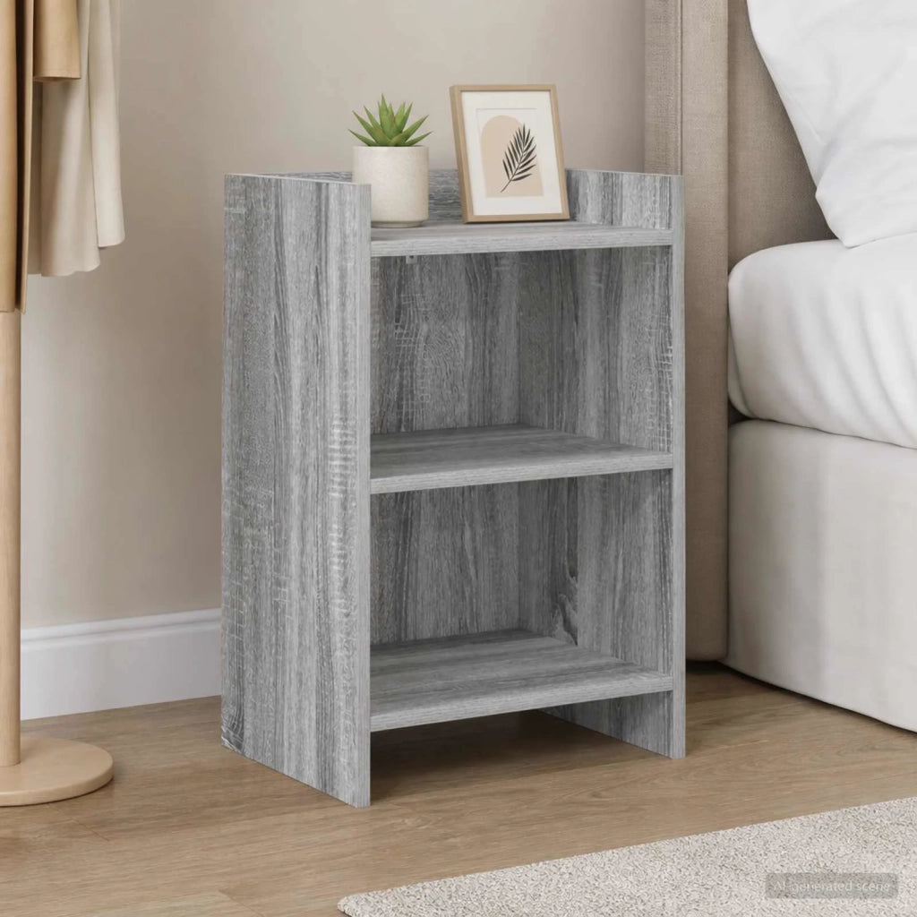 Comodini 2 pz Sonoma grigio 40 x 30 x 60 cm 8011006