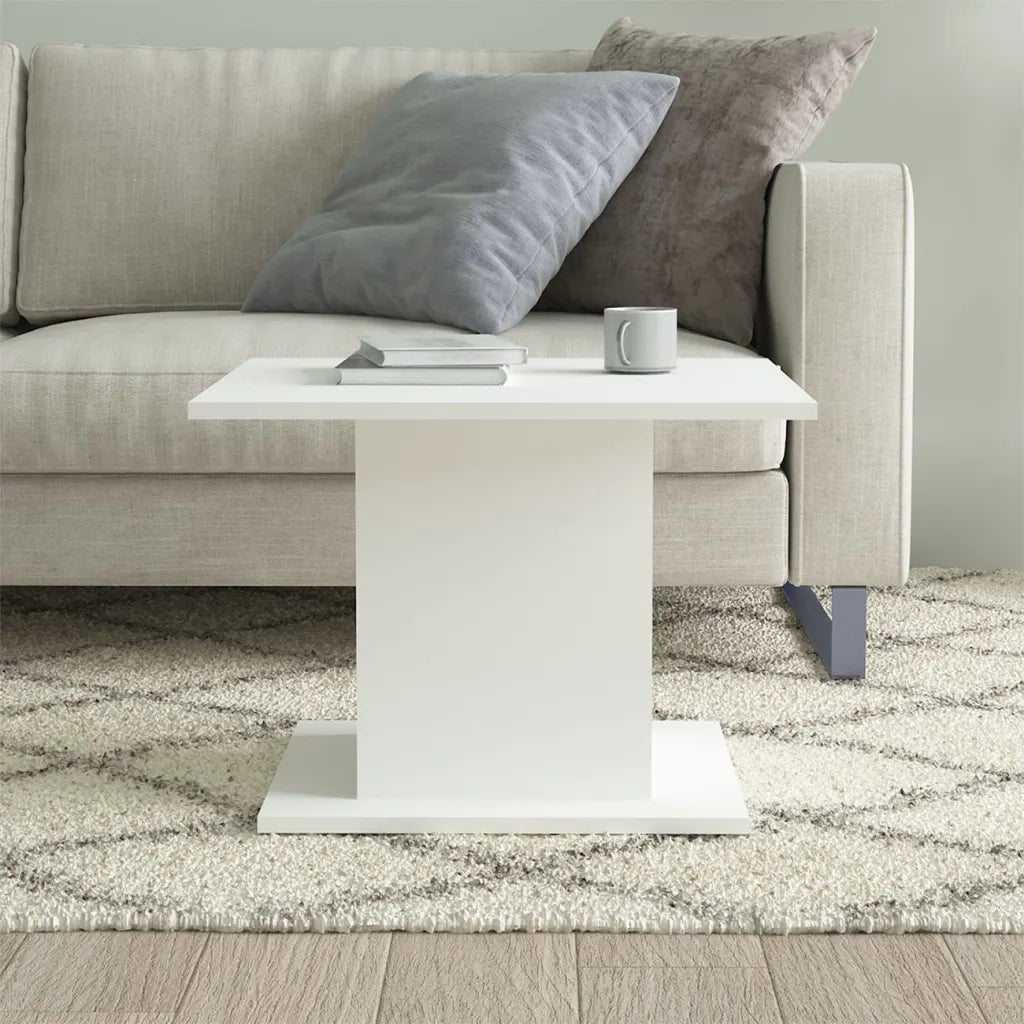 Tavolino da Salotto Bianco 55,5x55,5x40 cm in Truciolato 810316