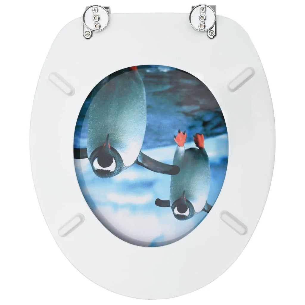 Sedile WC con coperchio MDF design pinguino 02_0002931
