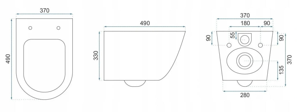 Vaso Wc Sospeso Rea Carlo Mini Rimless Duroplast Flat Black Gold Edge