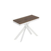 Consolle allungabile 90x40/196 cm Saki Small Evolution noce telaio bianco