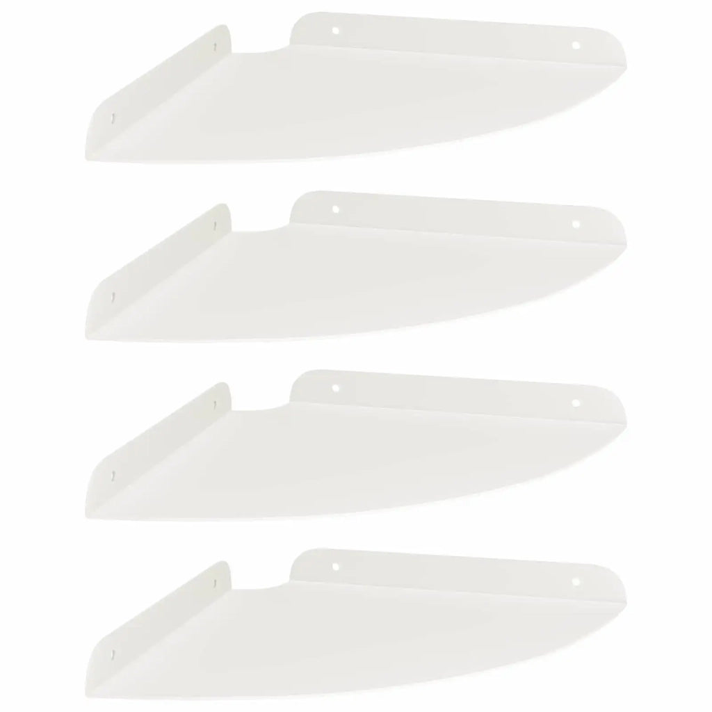 Mensola sospesa con lo scaffale 4 pcs Bianco 24 x 24 x 2 cm 8004109