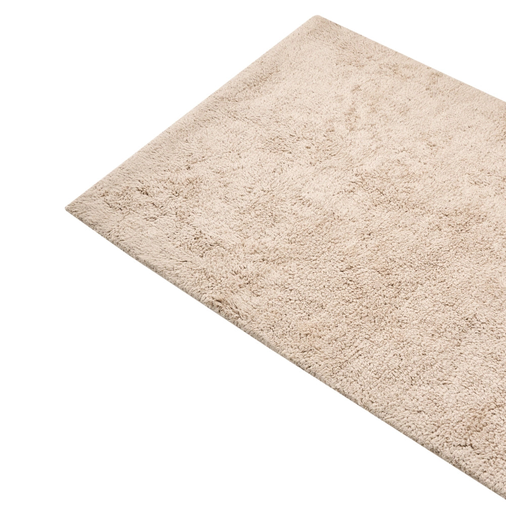 Tappeto da bagno in cotone rettangolare marrone chiaro 60 x 90 Accessori da bagno Design moderno