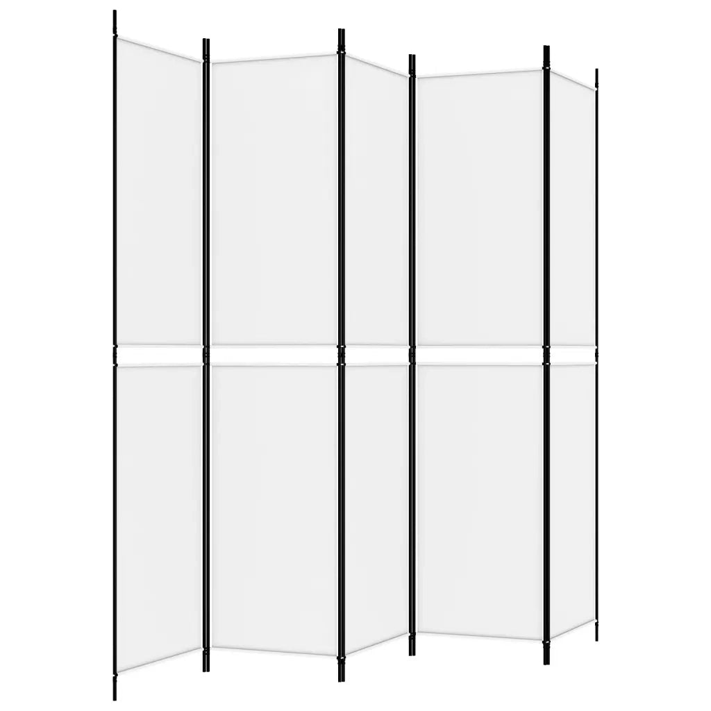 Divisorio a 5 Pannelli Bianco 250x220 cm Tessuto 350250