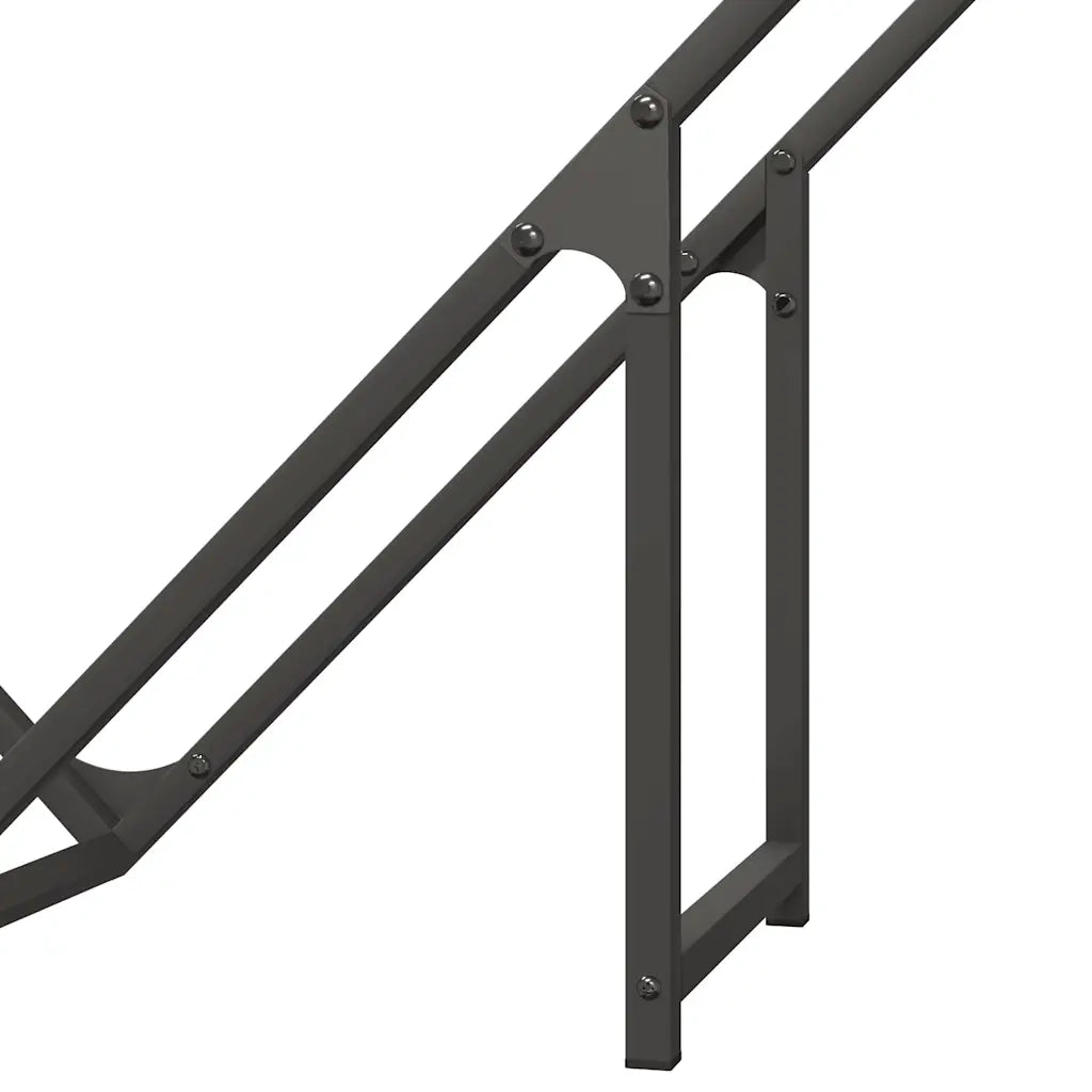 Rastrelliera per Legna da Ardere Nera 100x25x100 cm CFW5246959