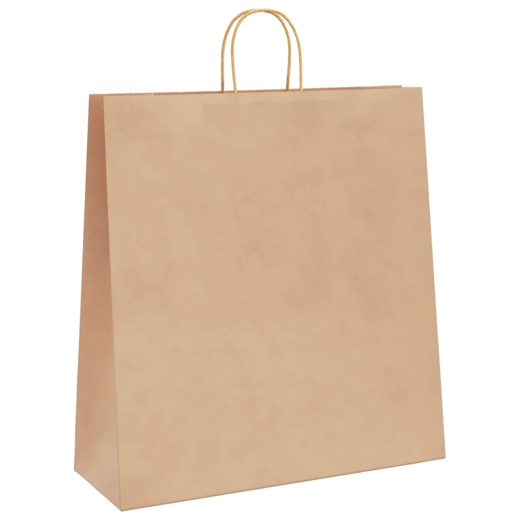 Sacchetti di Carta 250 pz con Manici Marrone 45x17x48 cm 4101597