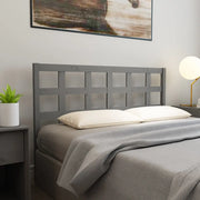 Testiera Letto Grigia 156x4x100 cm in Legno Massello di Pino 817897